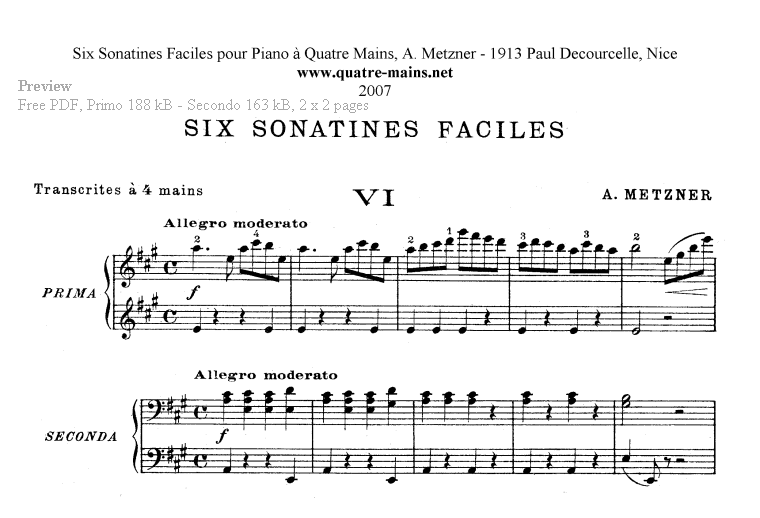 Sonatines -- Piano 4 Mains 5